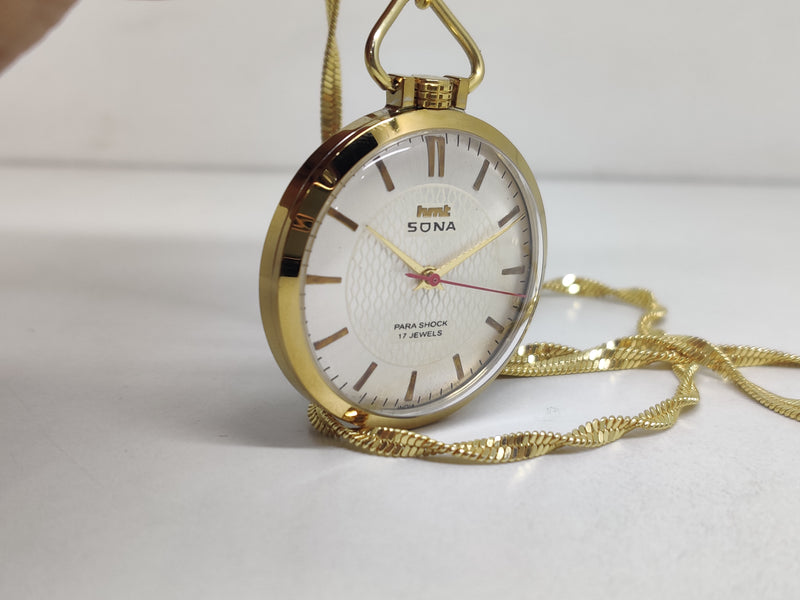 Hmt sona Mechanical Handwinding Movement gold plated Para Jewels Analog Dial Wrist Watch For Men