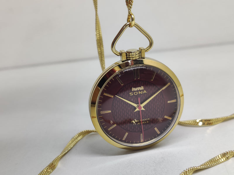 Hmt sona Mechanical Handwinding Movement gold plated Para Jewels Analog Dial Wrist Watch For Men
