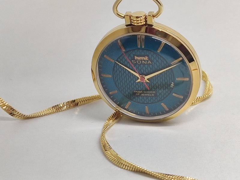 Hmt sona Mechanical Handwinding Movement gold plated Para Jewels Analog Dial Wrist Watch For Men