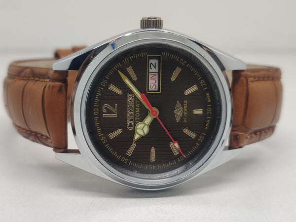 Citizen Automatic 8200 Movement stainless steel Japan Made 21 Jewels Men s Wrist Watch