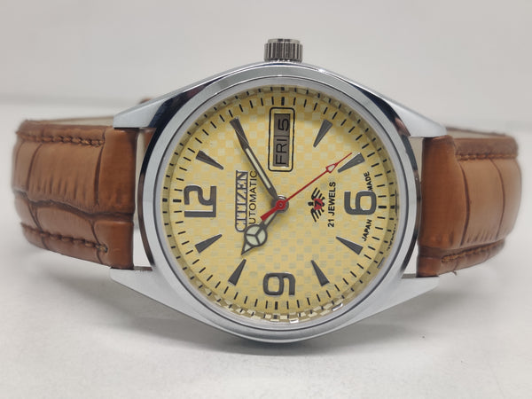 Citizen Automatic 8200 Movement stainless steel Japan Made 21 Jewels Men s Wrist Watch