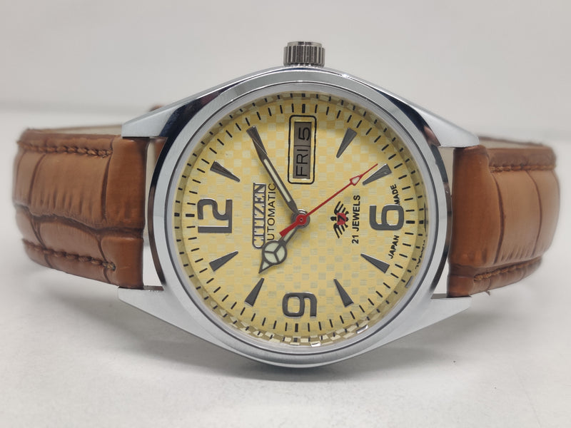 Citizen Automatic 8200 Movement stainless steel Japan Made 21 Jewels Men s Wrist Watch