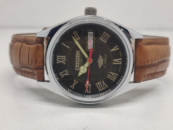 CITIZEN AUTOMATIC 8200 MOVEMENT STAINLESS STEEL JAPAN MADE 21 JEWELS MEN S WRIST WATCH