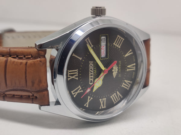 CITIZEN AUTOMATIC 8200 MOVEMENT STAINLESS STEEL JAPAN MADE 21 JEWELS MEN S WRIST WATCH
