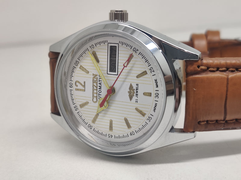 CITIZEN AUTOMATIC 8200 MOVEMENT STAINLESS STEEL JAPAN MADE 21 JEWELS MEN S WRIST WATCH