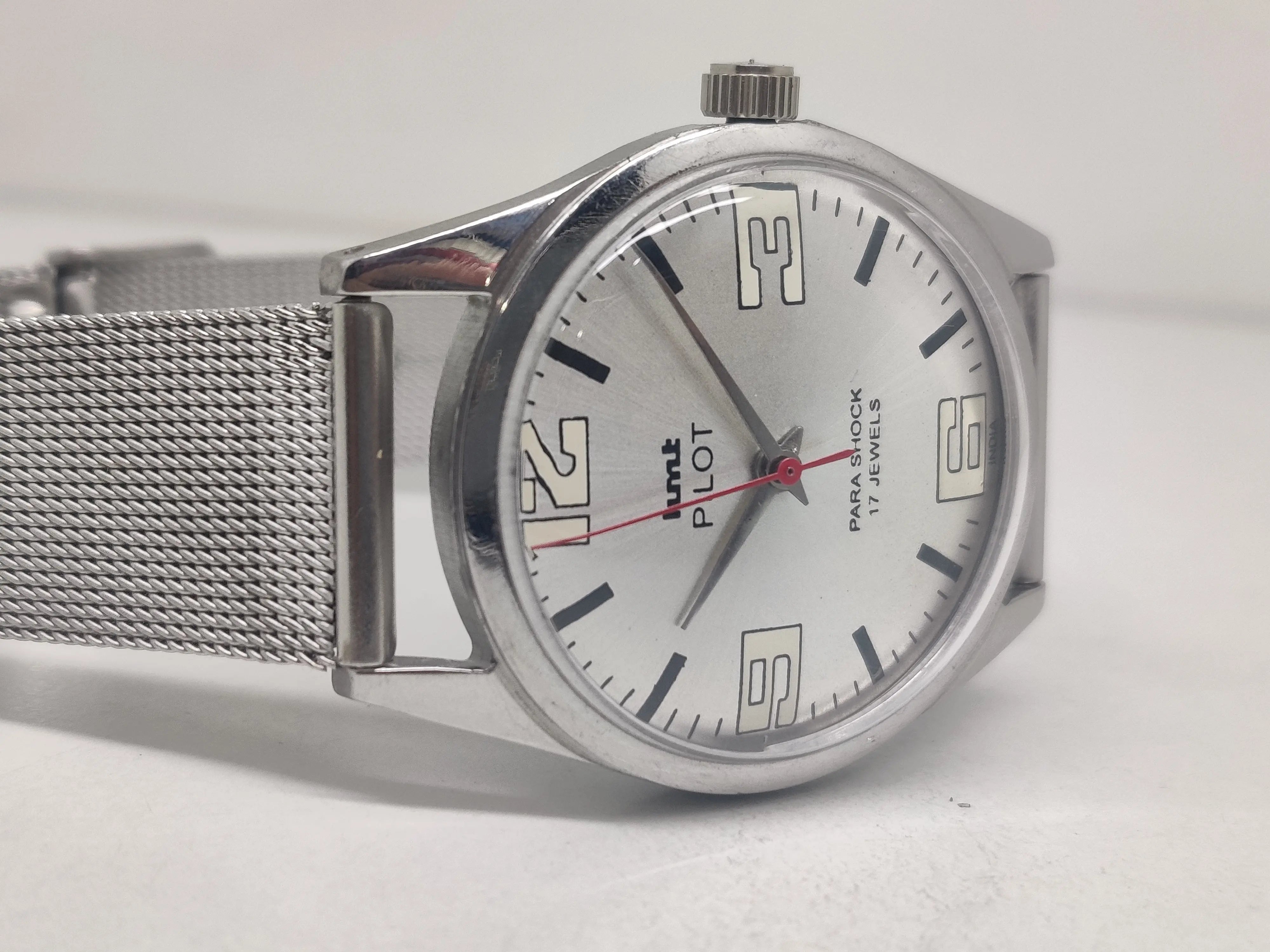 Hmt Pilot Mechanical Handwinding Movement stainless Steel Para Shock 17 Jewels Analog Dial Wrist Watch For Men National Watches