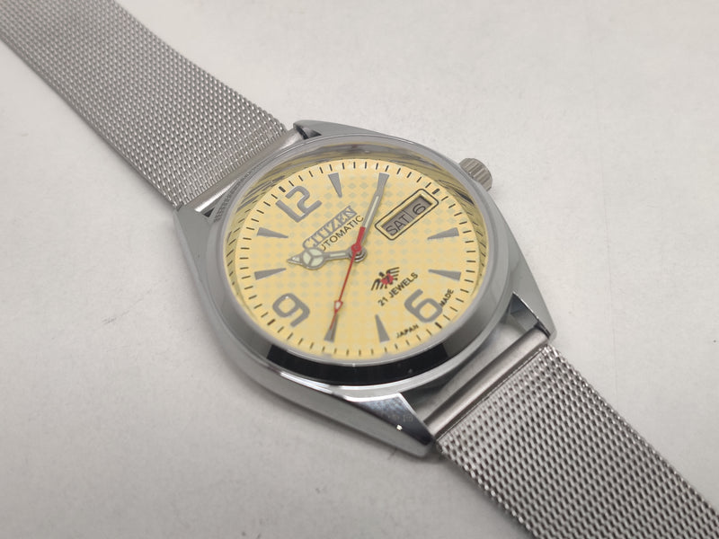 Citizen Automatic 8200 Movement stainless steel Japan Made 21 Jewels Men s Wrist Watch