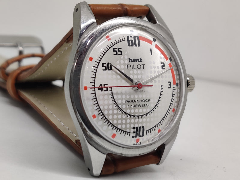 Hmt Pilot Mechanical Handwinding Movement stainless Steel Para Shock 17 Jewels Analog Dial Wrist Watch For Men