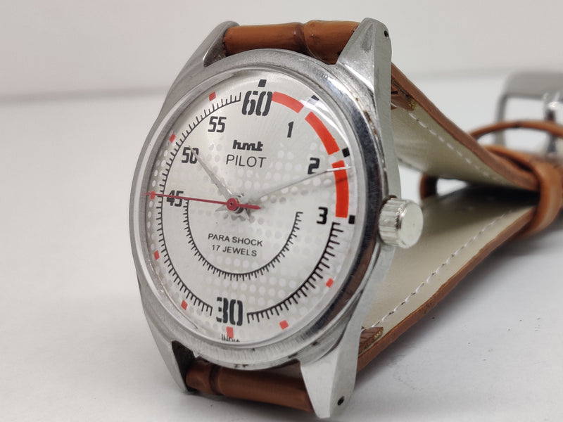 Hmt Pilot Mechanical Handwinding Movement stainless Steel Para Shock 17 Jewels Analog Dial Wrist Watch For Men