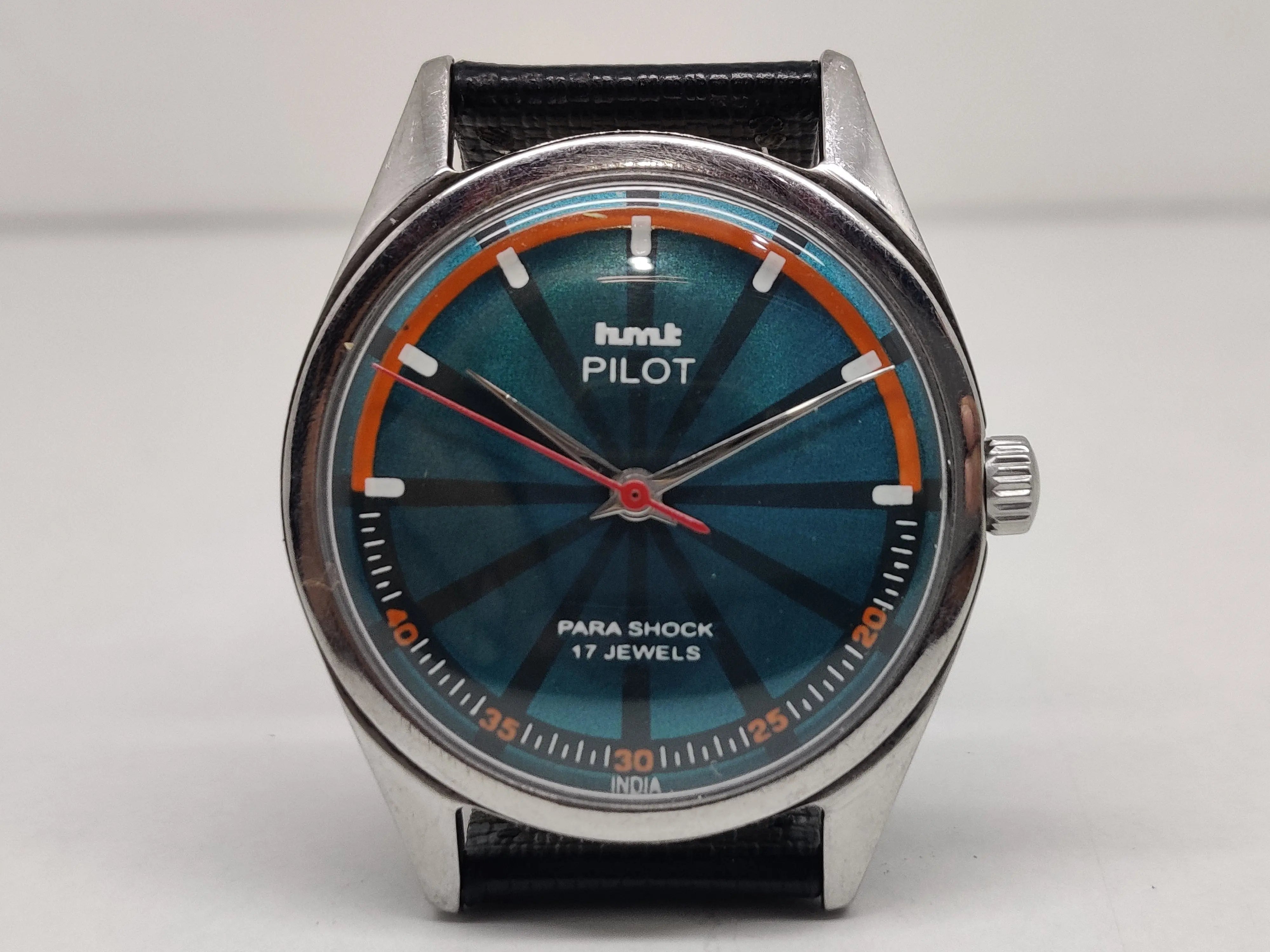 Hmt Pilot Mechanical Handwinding Movement stainless Steel Para Shock 17 Jewels Analog Dial Wrist Watch For Men National Watches