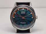 Hmt Pilot Mechanical Handwinding Movement stainless Steel Para Shock 17 Jewels Analog Dial Wrist Watch For Men