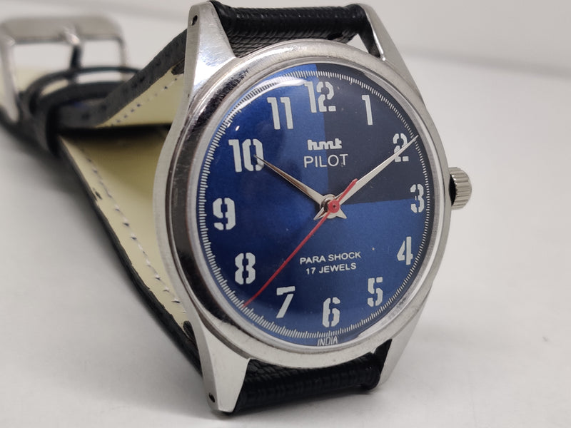 Hmt Pilot Mechanical Handwinding Movement stainless Steel Para Shock 17 Jewels Analog Dial Wrist Watch For Men