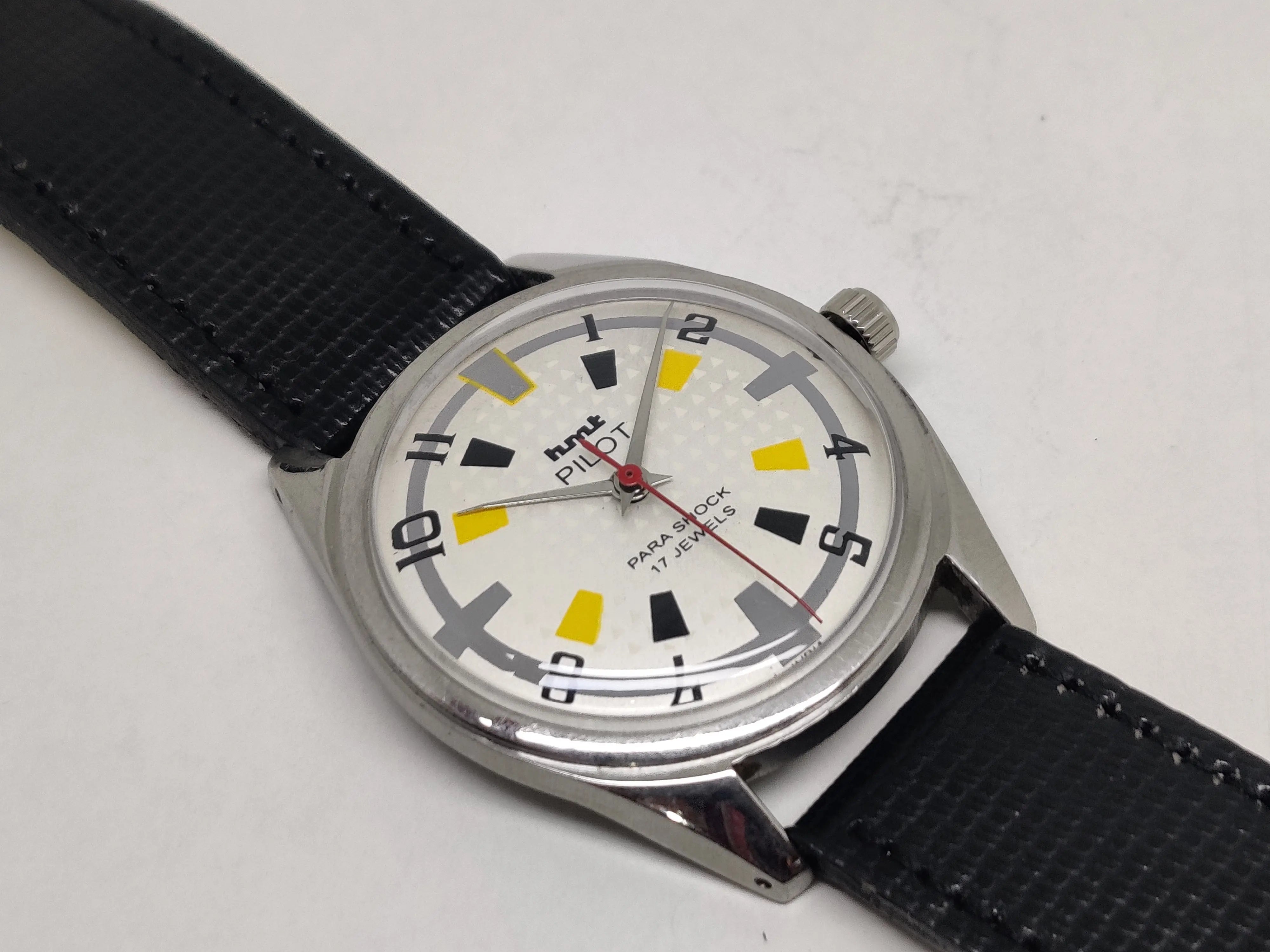 Hmt Pilot Mechanical Handwinding Movement stainless Steel Para Shock 17 Jewels Analog Dial Wrist Watch For Men National Watches