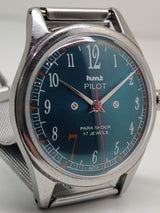 Hmt Pilot Mechanical Handwinding Movement stainless Steel Para Shock 17 Jewels Analog Dial Wrist Watch For Men