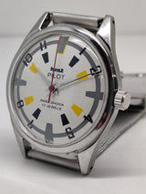 Hmt Pilot Mechanical Handwinding Movement stainless Steel Para Shock 17 Jewels Analog Dial Wrist Watch For Men