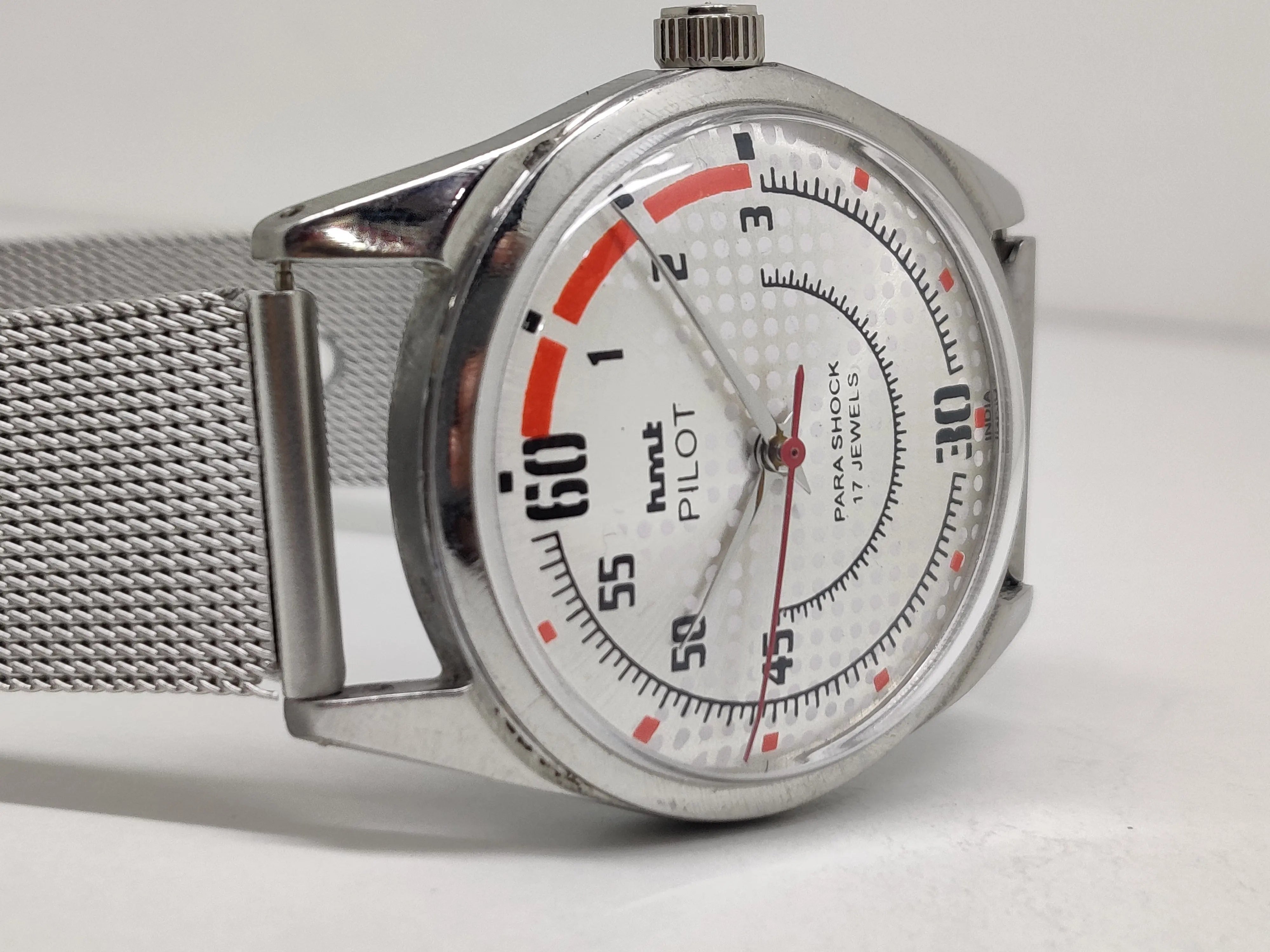 Hmt Pilot Mechanical Handwinding Movement stainless Steel Para Shock 17 Jewels Analog Dial Wrist Watch For Men National Watches