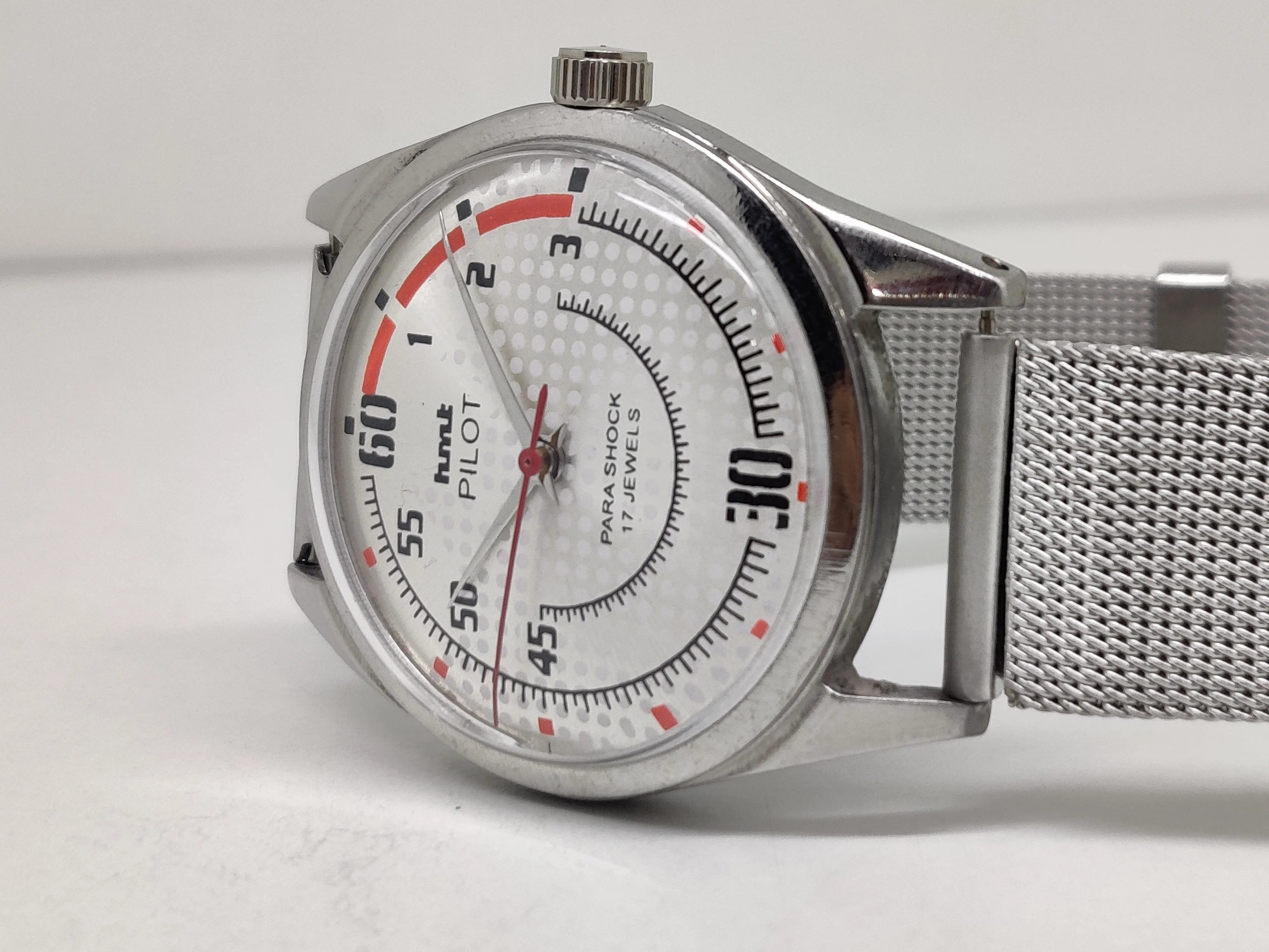 Hmt Pilot Mechanical Handwinding Movement stainless Steel Para Shock 17 Jewels Analog Dial Wrist Watch For Men National Watches