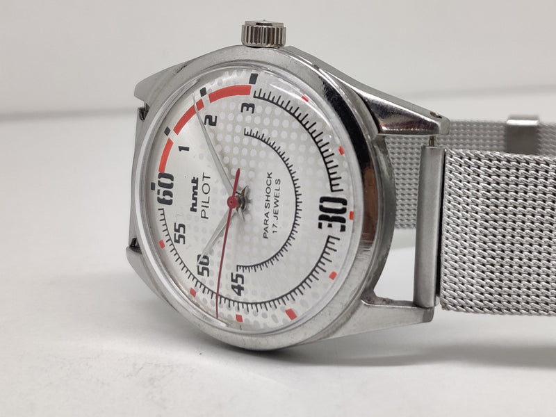 Hmt Pilot Mechanical Handwinding Movement stainless Steel Para Shock 17 Jewels Analog Dial Wrist Watch For Men