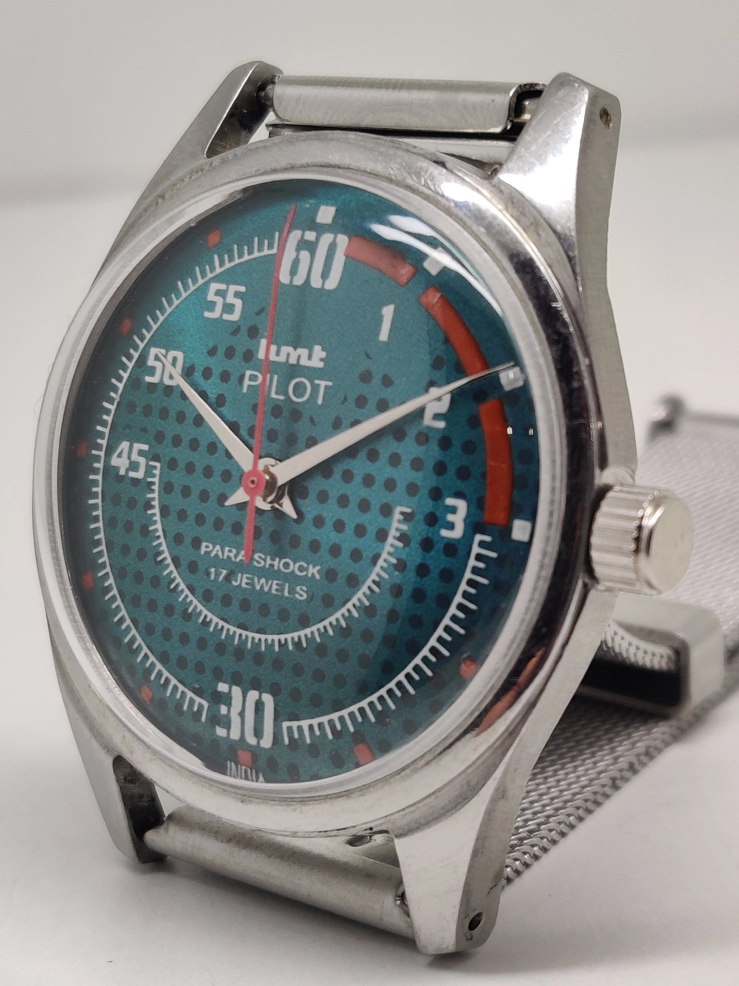 Hmt Pilot Mechanical Handwinding Movement stainless Steel Para Shock 17 Jewels Analog Dial Wrist Watch For Men National Watches