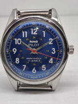 Hmt Pilot Mechanical Handwinding Movement stainless Steel Para Shock 17 Jewels Analog Dial Wrist Watch For Men