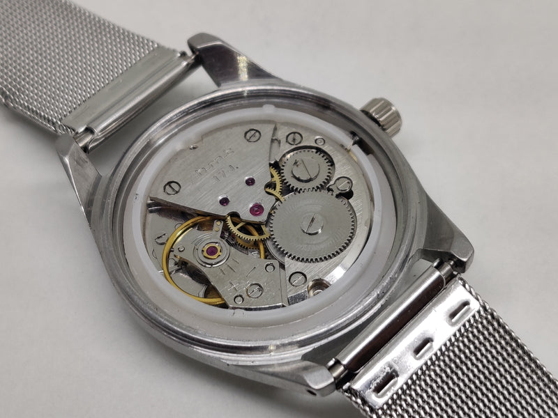 Hmt Pilot Mechanical Handwinding Movement stainless Steel Para Shock 17 Jewels Analog Dial Wrist Watch For Men
