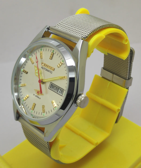 Citizen Automatic 8200 Movement stainless steel Japan Made 21 Jewels Men s Wrist Watch