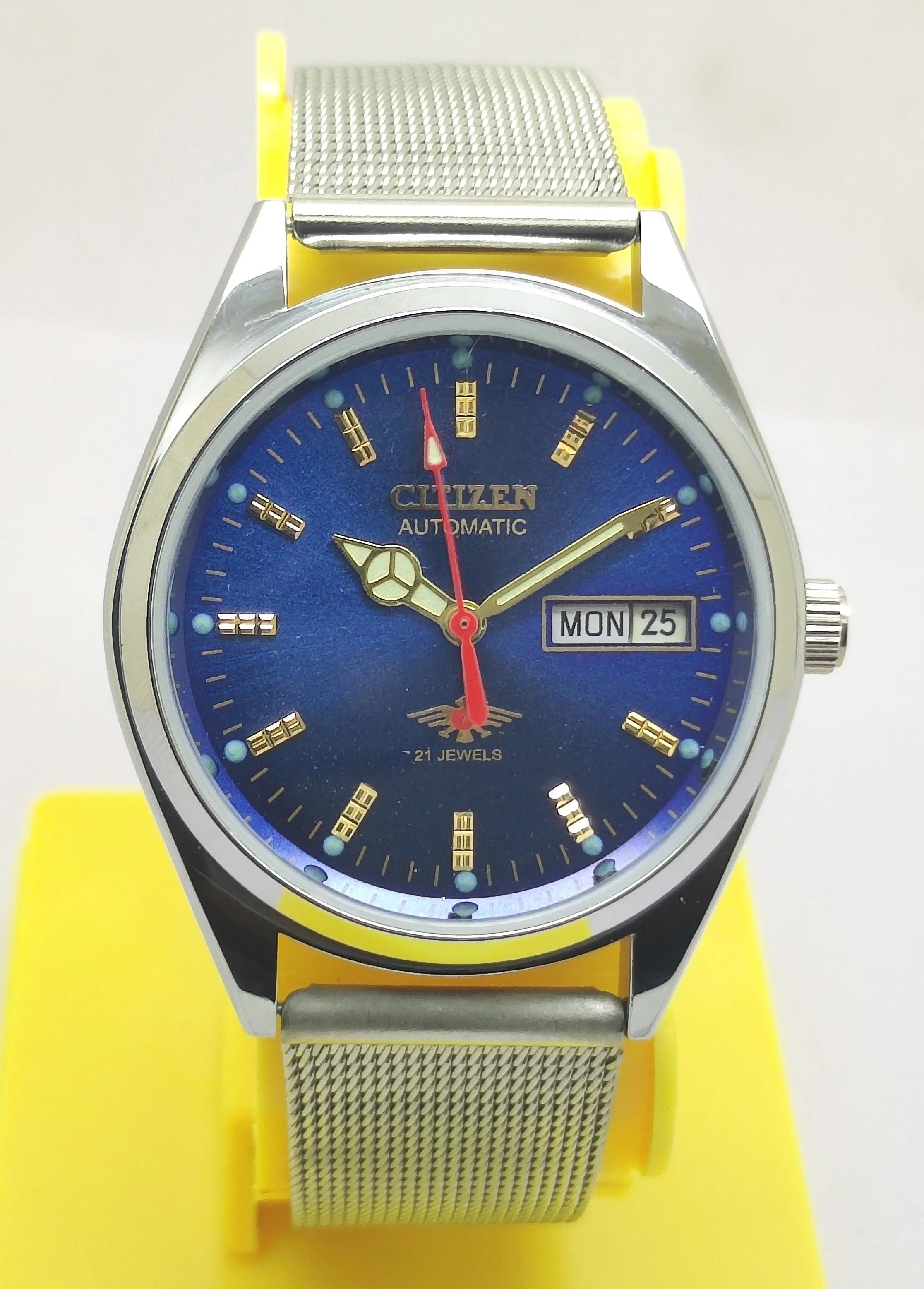 Citizen Automatic 8200 Movement stainless steel Japan Made 21 Jewels Men s Wrist Watch National Watches
