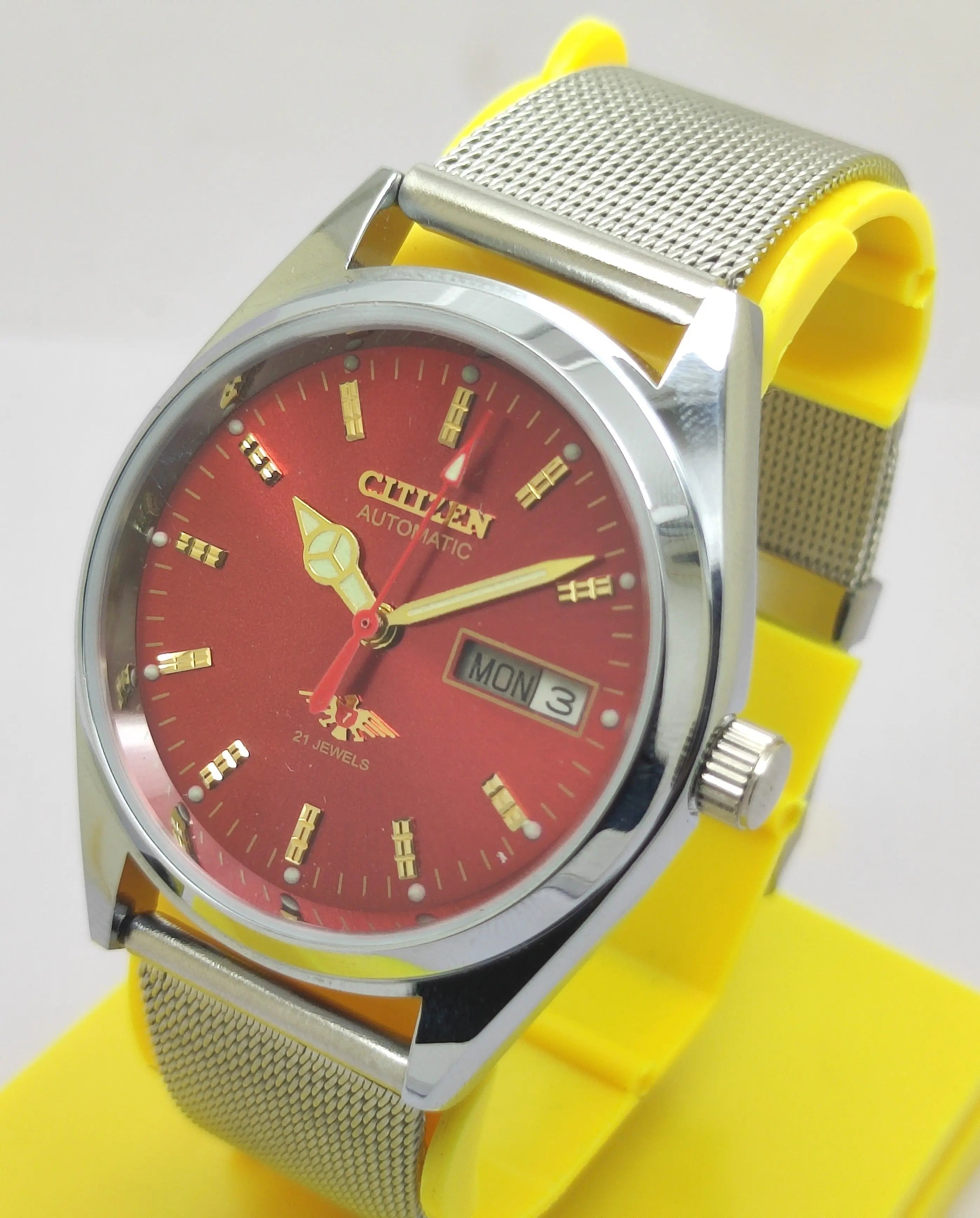 Citizen Automatic 8200 Movement stainless steel Japan Made 21 Jewels Men s Wrist Watch National Watches