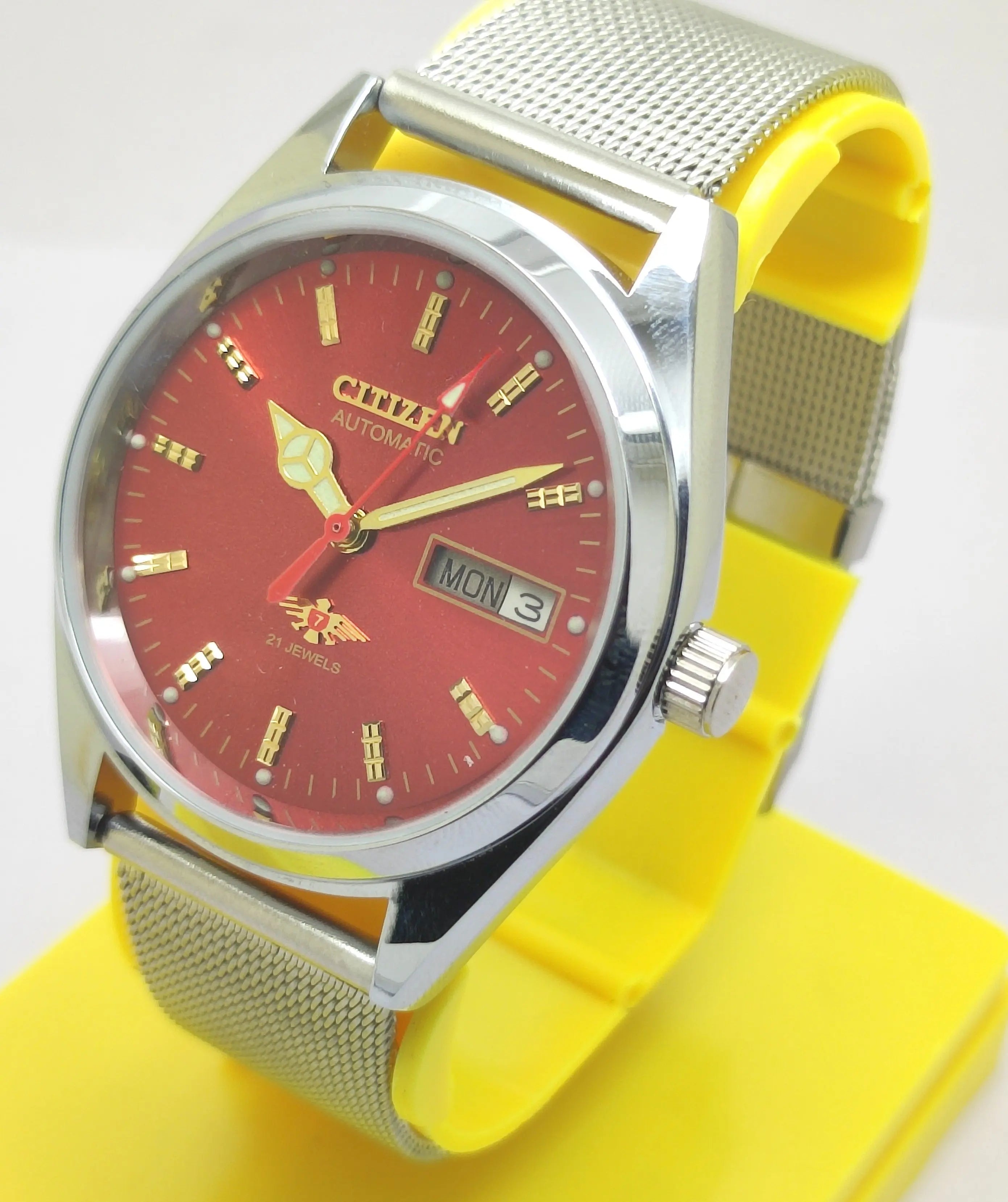 Citizen Automatic 8200 Movement stainless steel Japan Made 21 Jewels Men s Wrist Watch National Watches