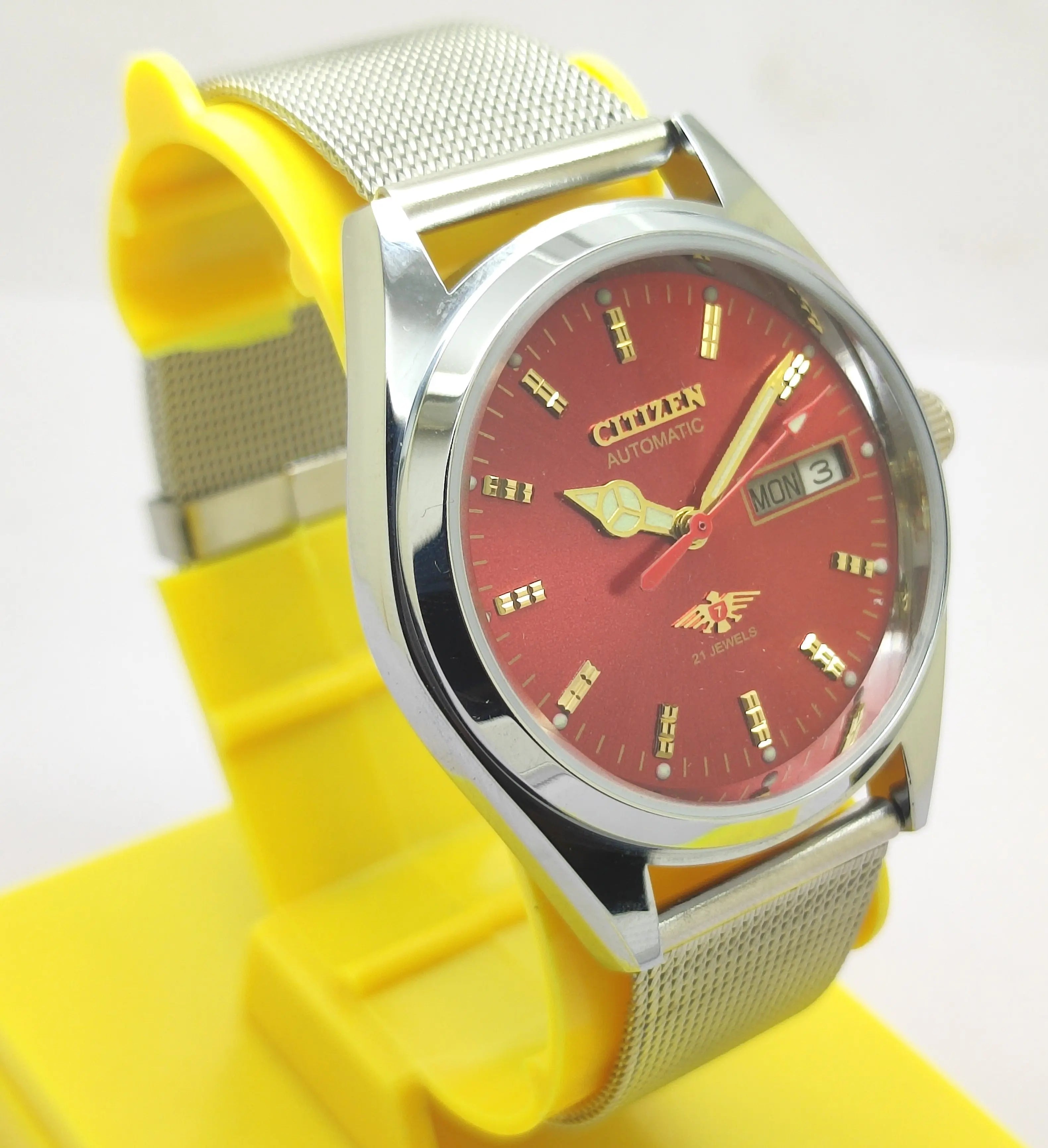 Citizen Automatic 8200 Movement stainless steel Japan Made 21 Jewels Men s Wrist Watch National Watches