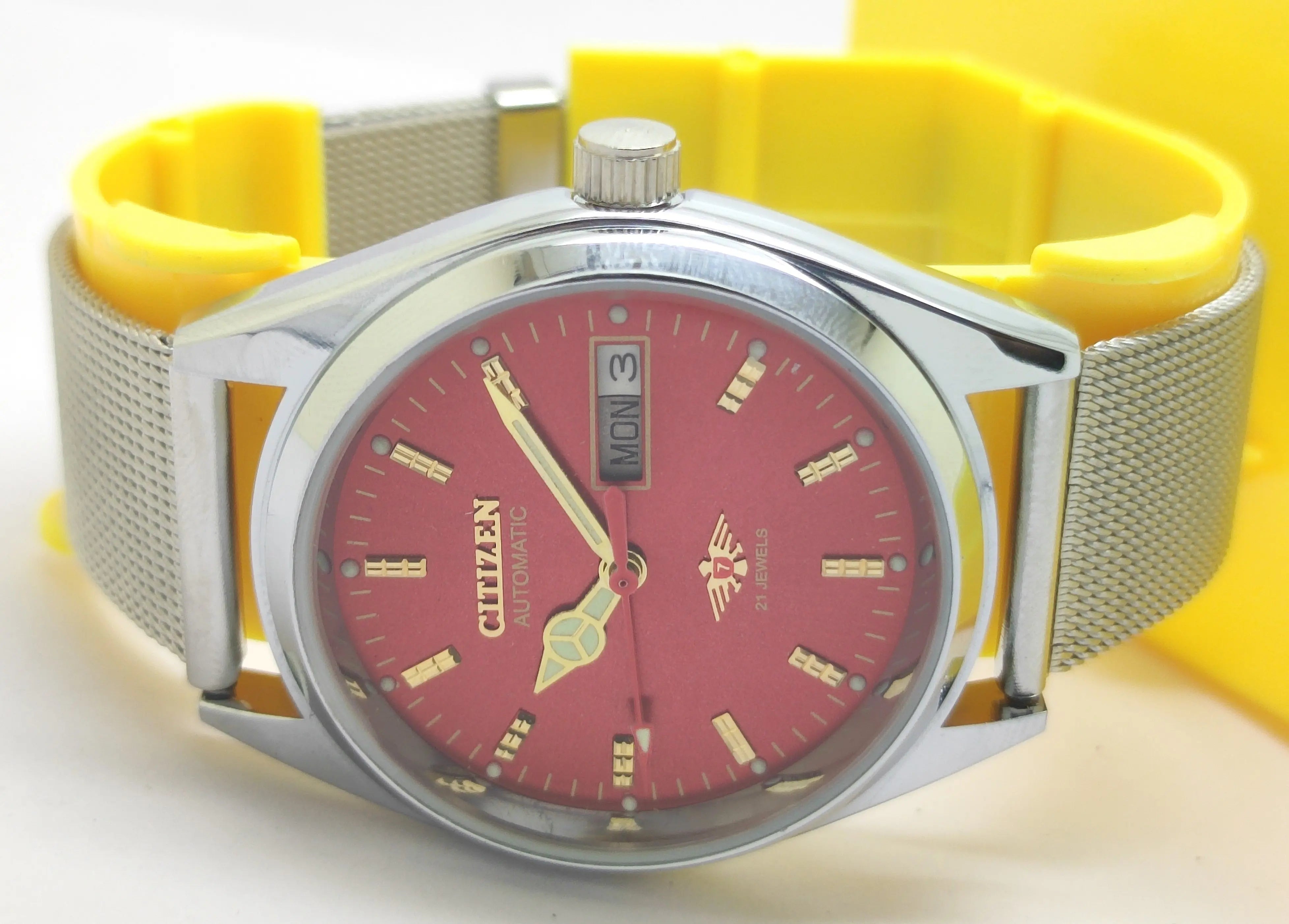 Citizen Automatic 8200 Movement stainless steel Japan Made 21 Jewels Men s Wrist Watch National Watches
