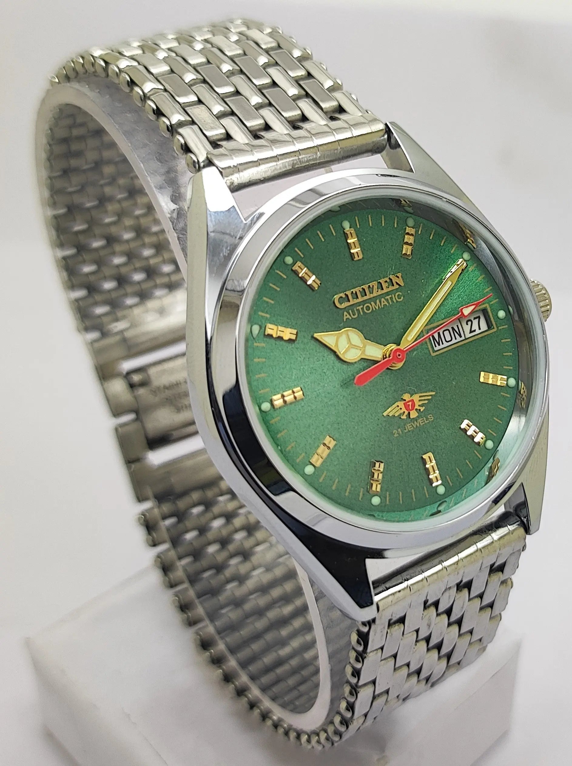 Citizen Automatic 8200 Movement stainless steel Japan Made 21 Jewels Men s Wrist Watch National Watches