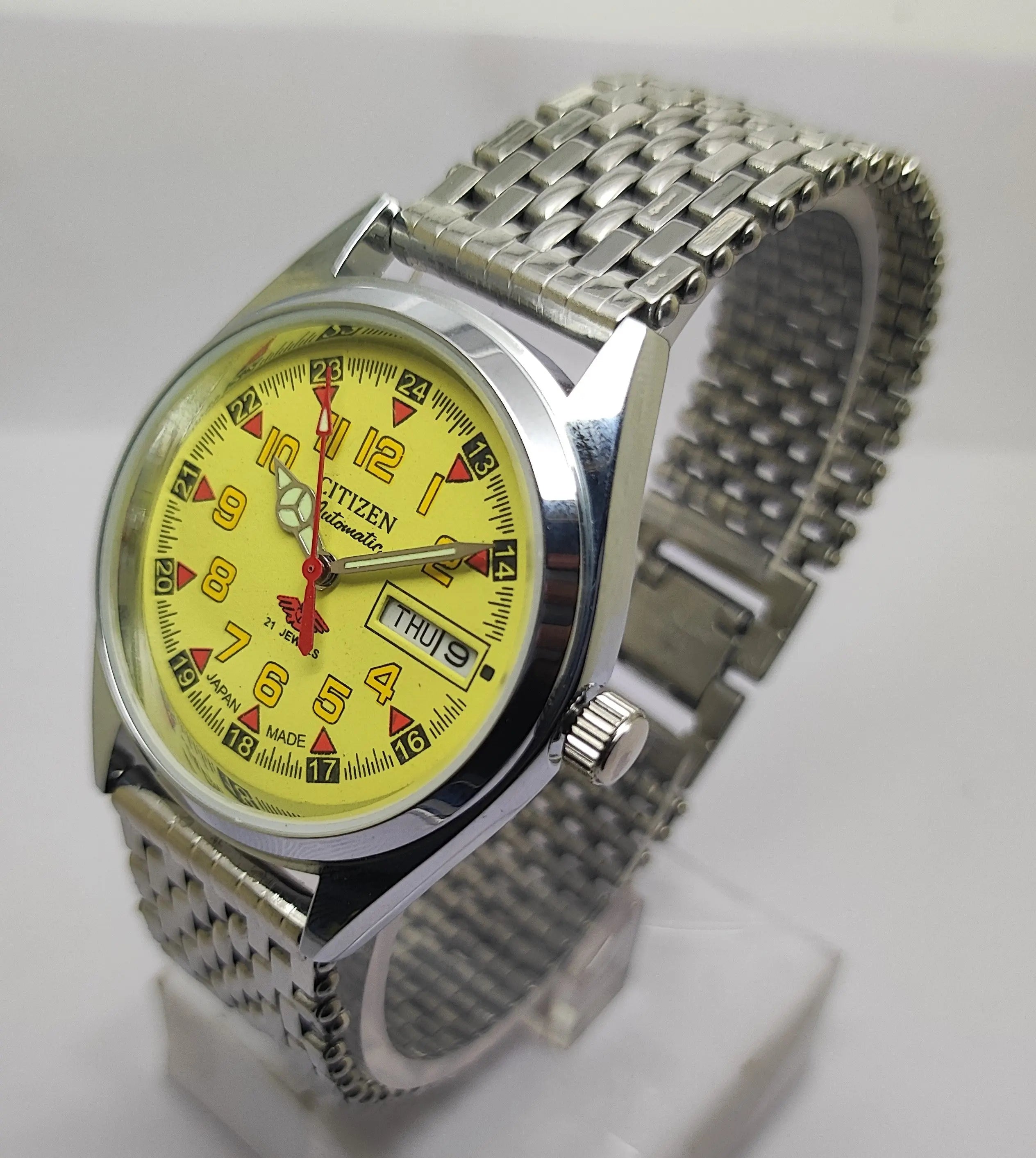 Citizen Automatic 8200 Movement stainless steel Japan Made 21 Jewels Men s Wrist Watch National Watches