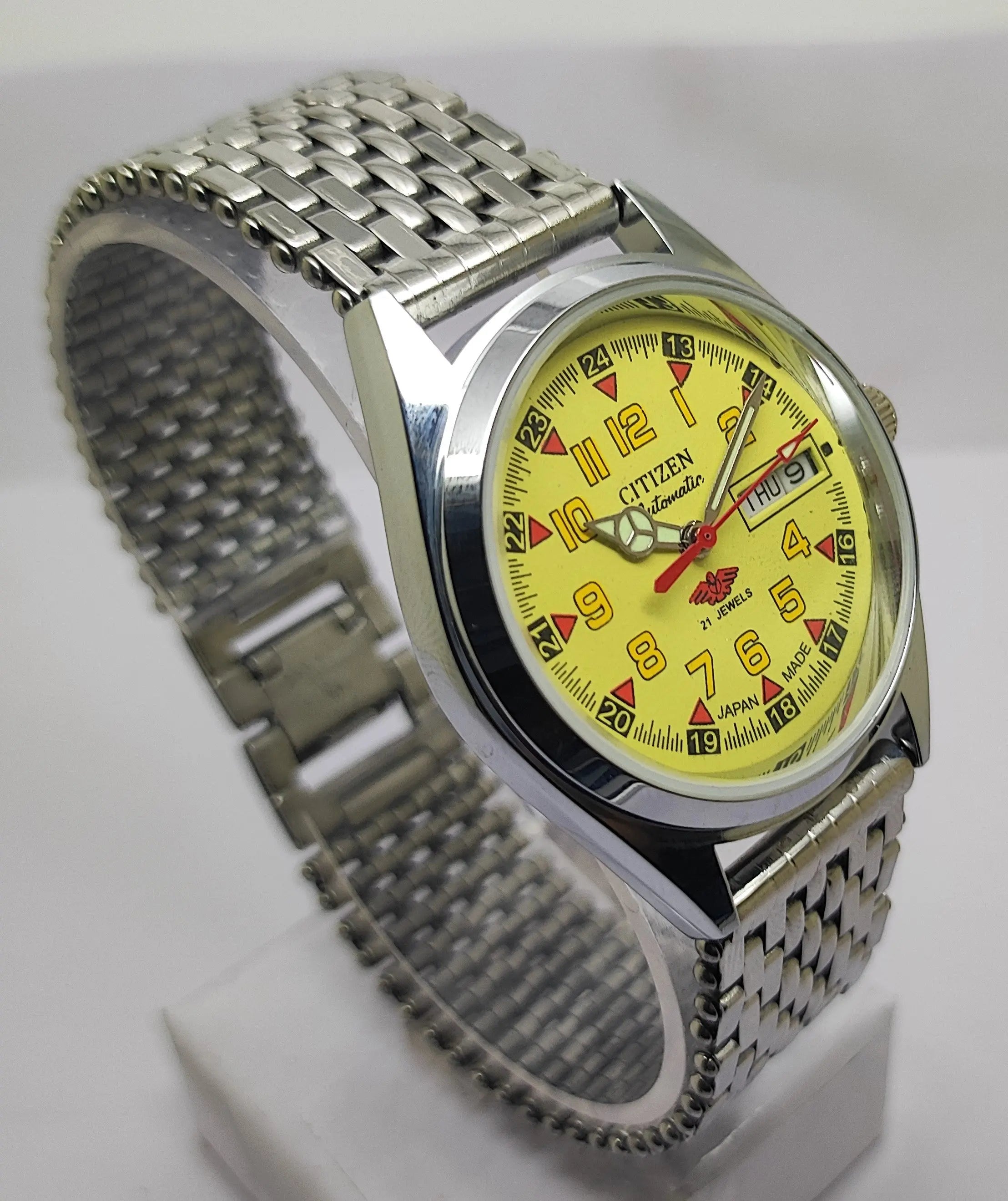 Citizen Automatic 8200 Movement stainless steel Japan Made 21 Jewels Men s Wrist Watch National Watches