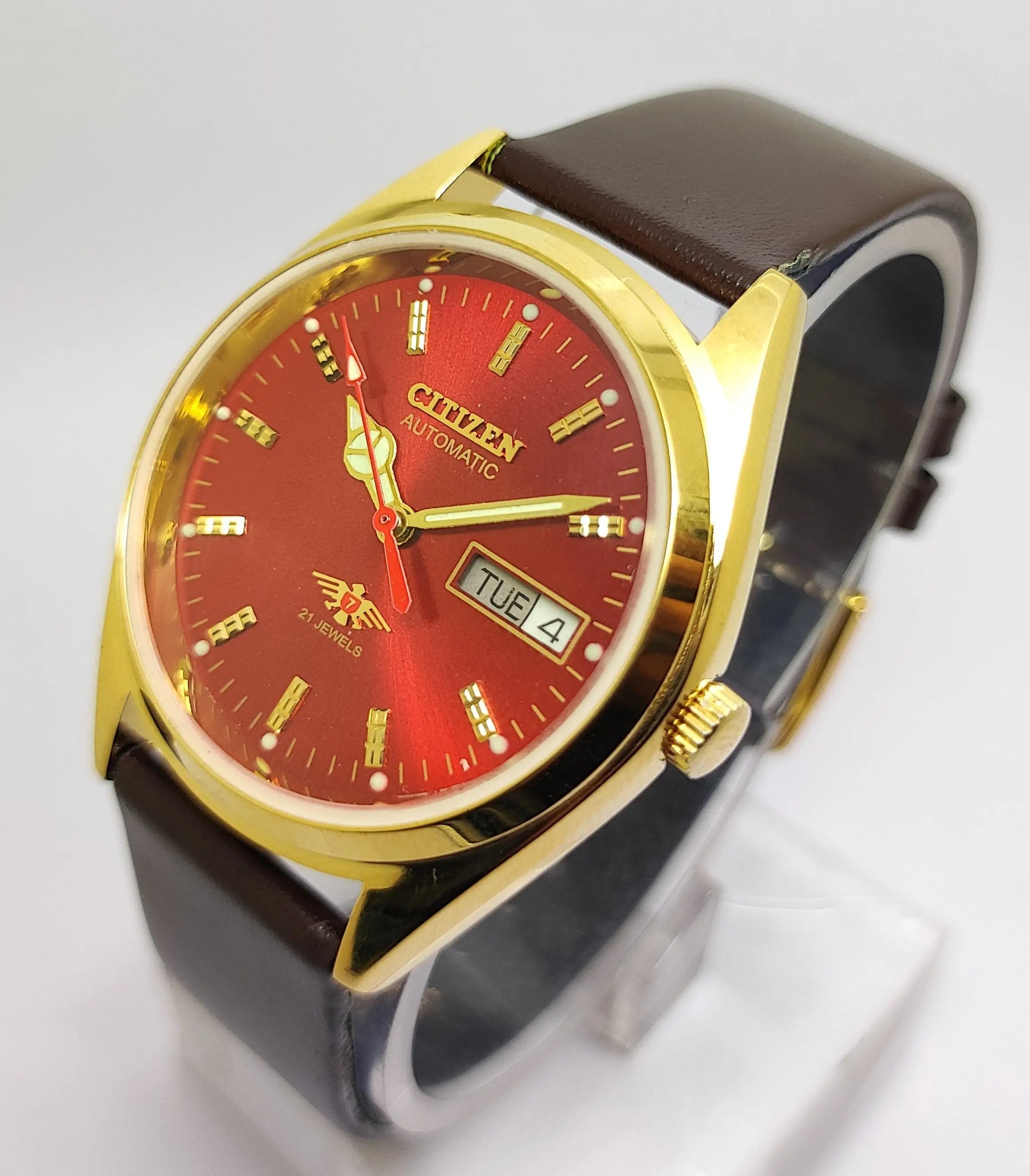 Citizen Automatic 8200 Movement stainless steel Japan Made 21 Jewels Men s Wrist Watch National Watches