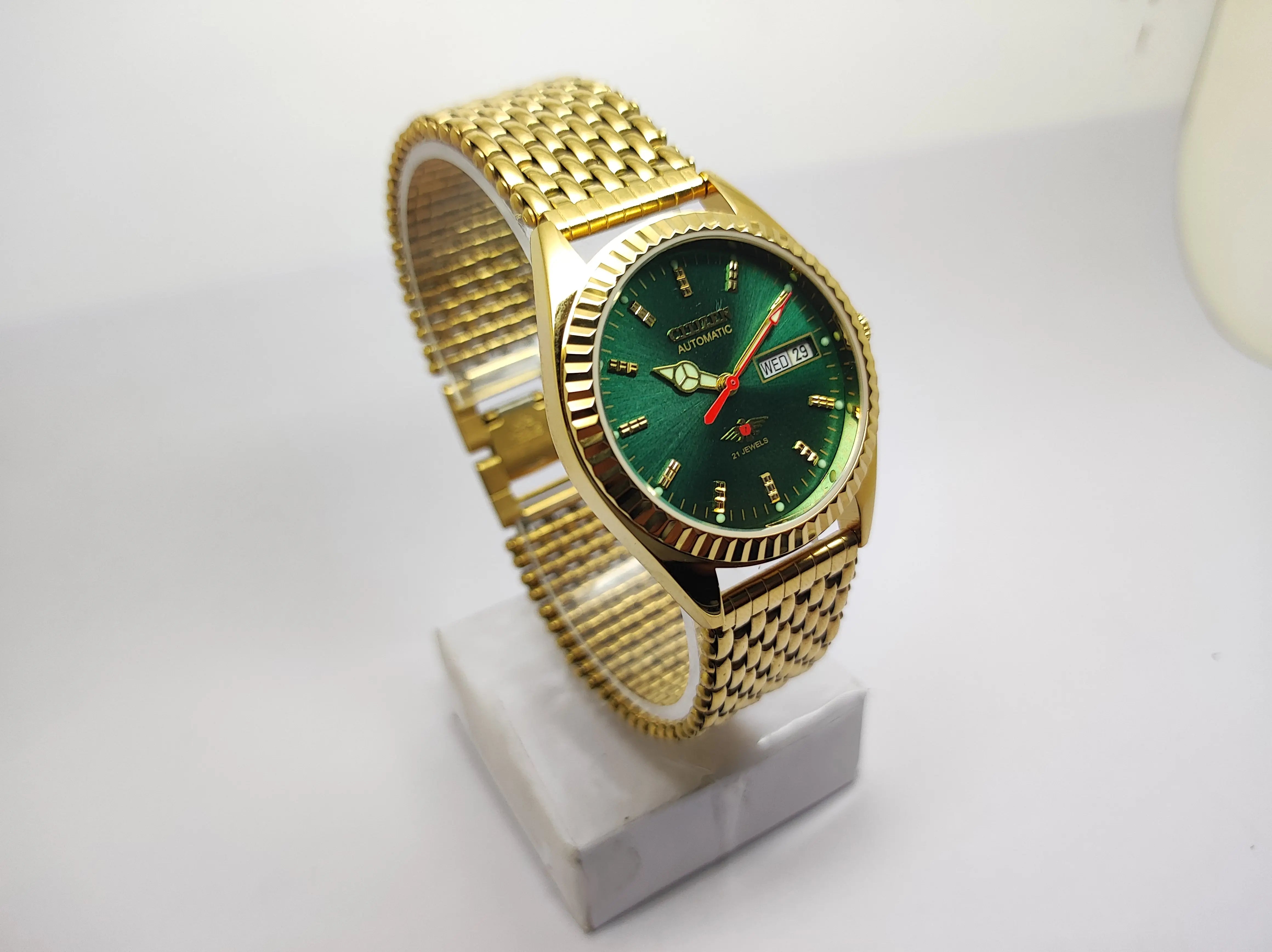 Citizen Automatic 8200 Movement stainless steel Japan Made 21 Jewels Men s Wrist Watch National Watches