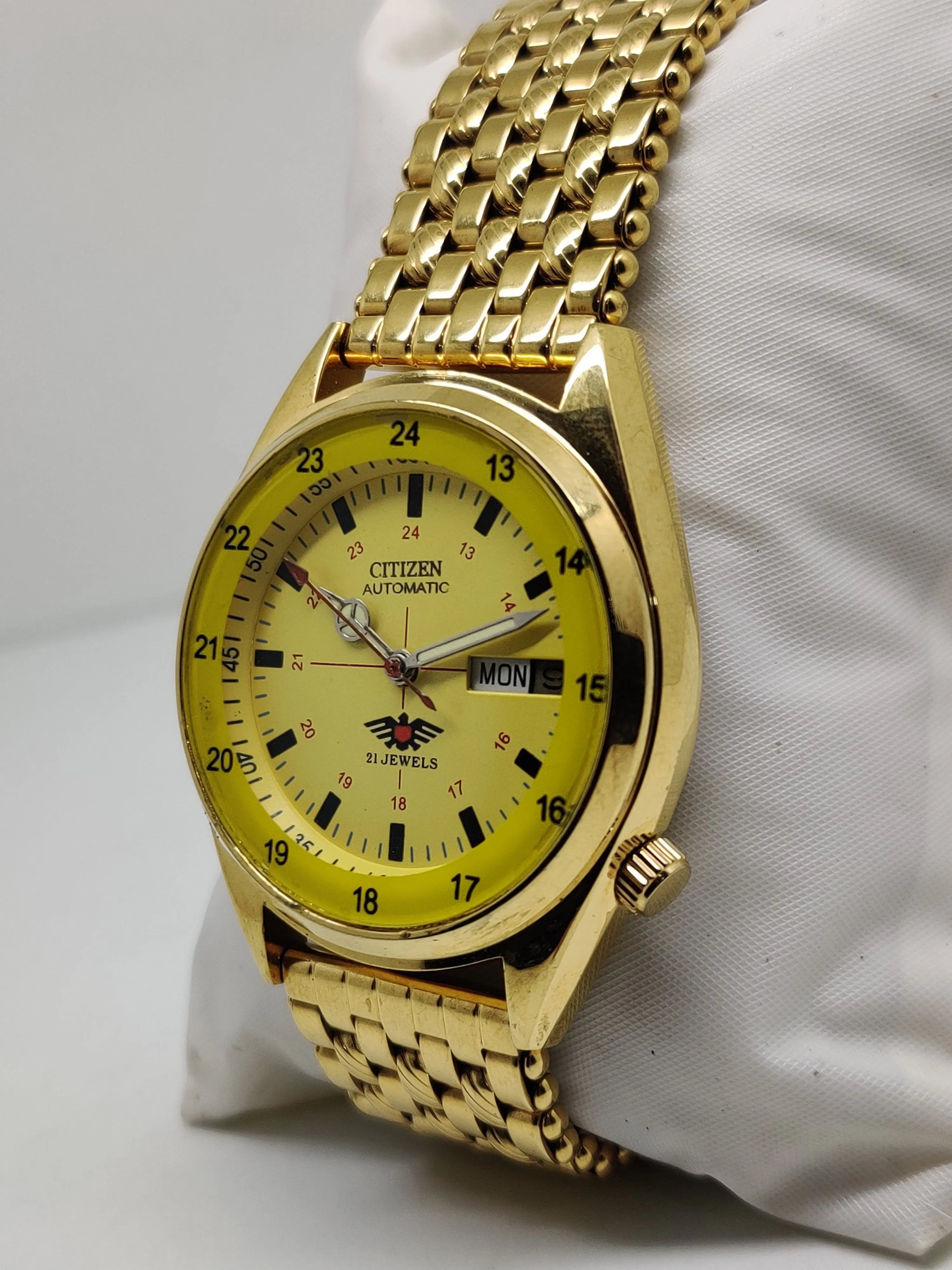 Citizen Automatic 8200 Movement stainless steel Japan Made 21 Jewels Men s Wrist Watch National Watches
