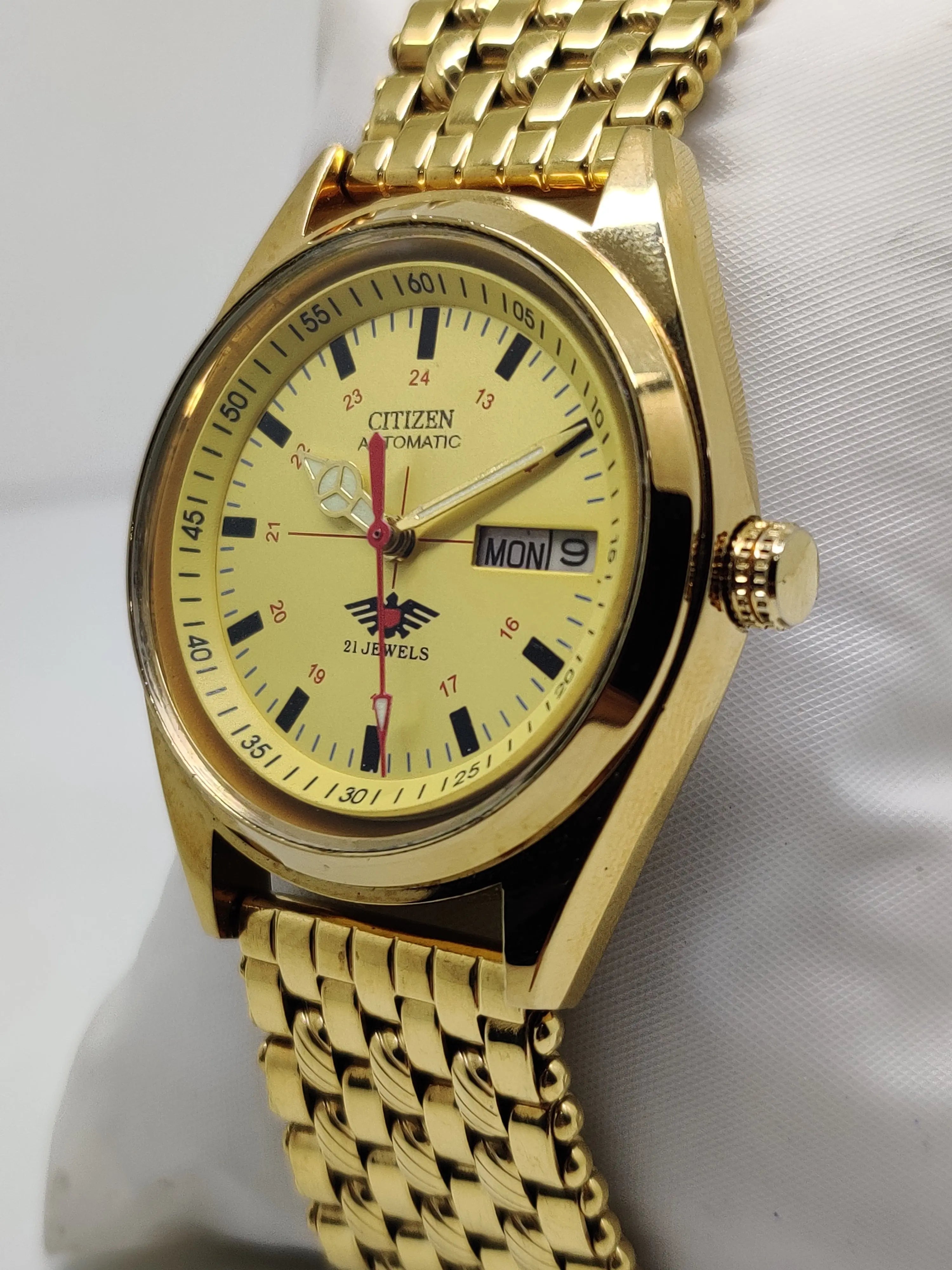 Citizen Automatic 8200 Movement stainless steel Japan Made 21 Jewels Men s Wrist Watch National Watches
