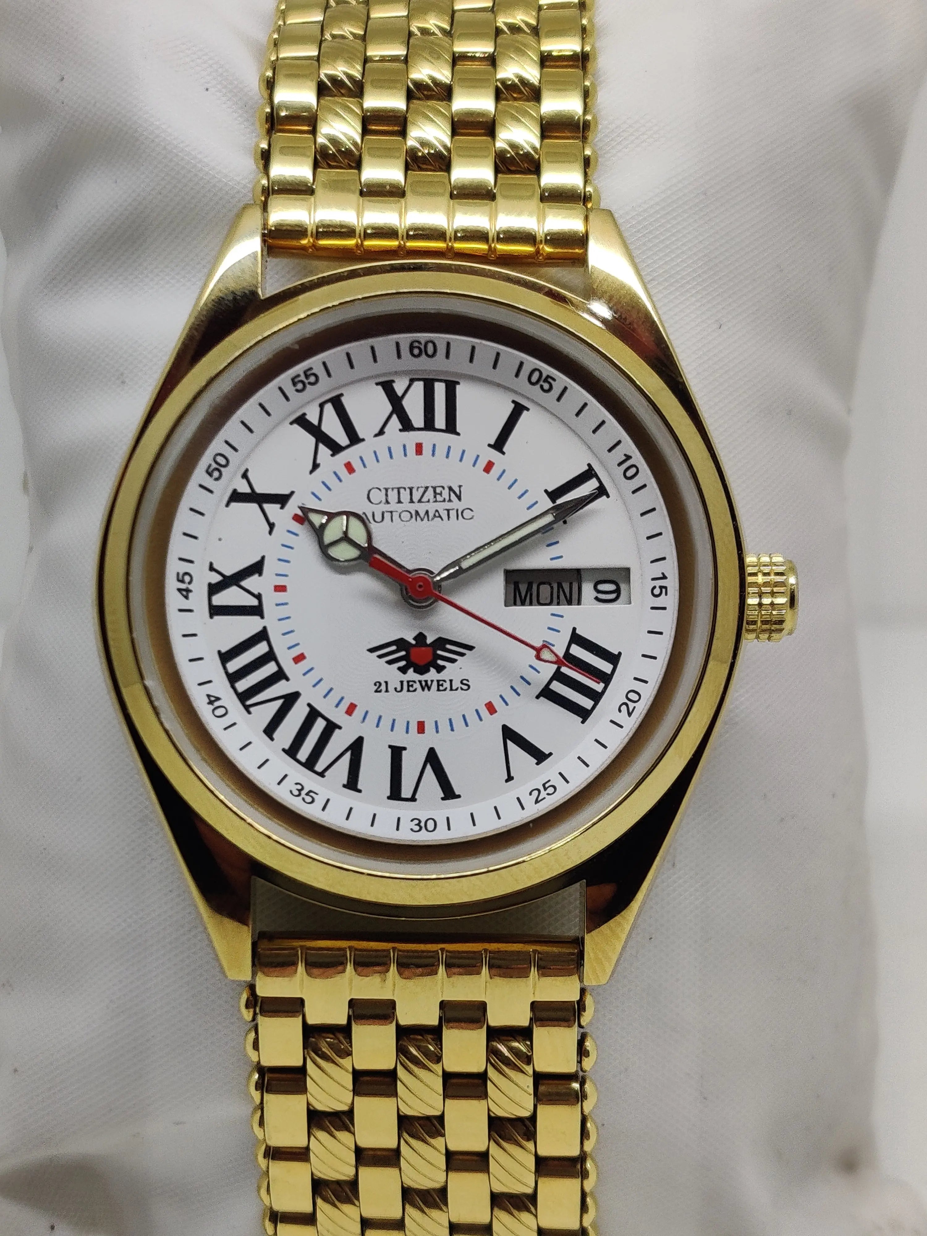 Citizen Automatic 8200 Movement stainless steel Japan Made 21 Jewels Men s Wrist Watch National Watches
