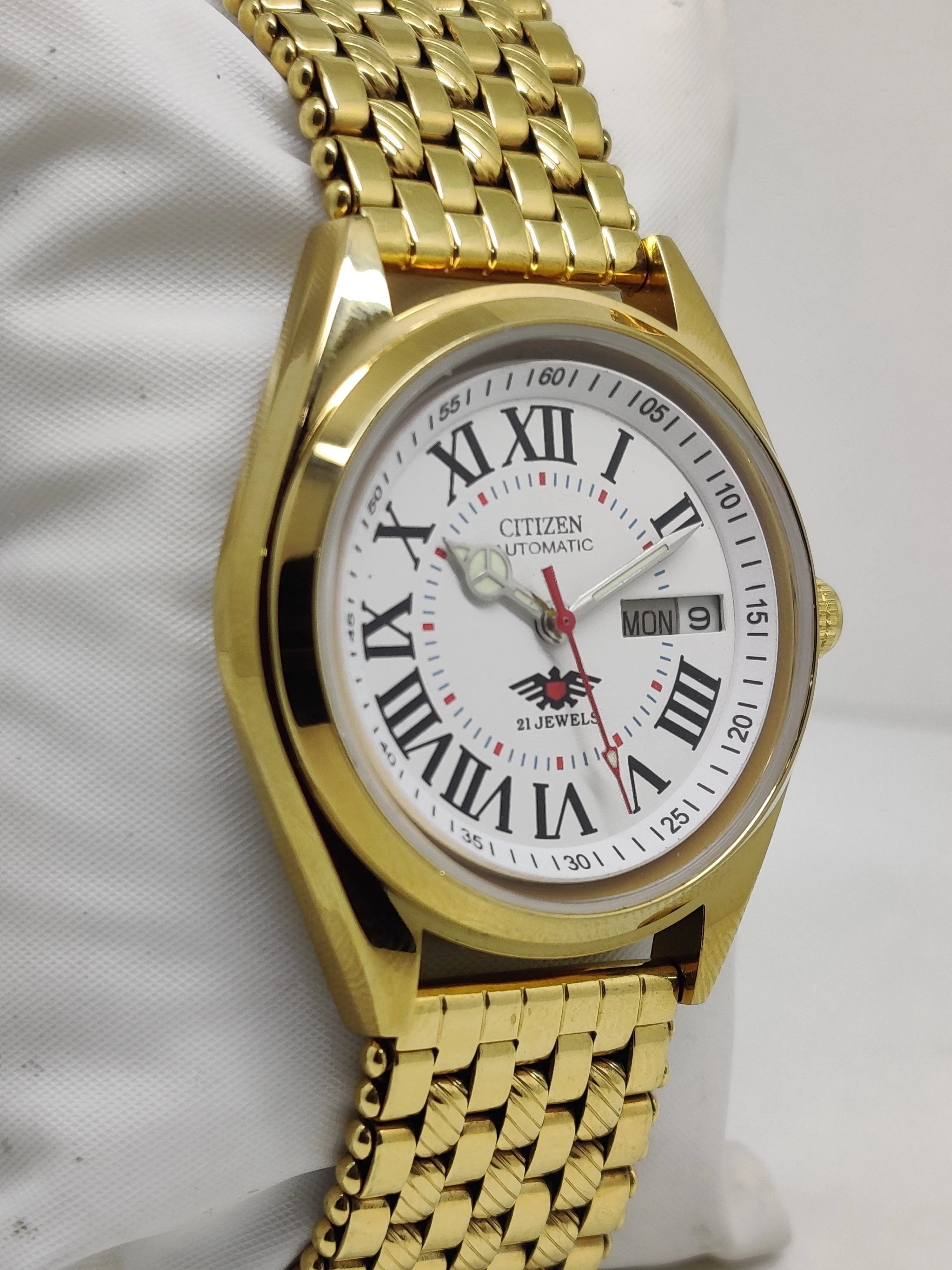 Citizen Automatic 8200 Movement stainless steel Japan Made 21 Jewels Men s Wrist Watch National Watches