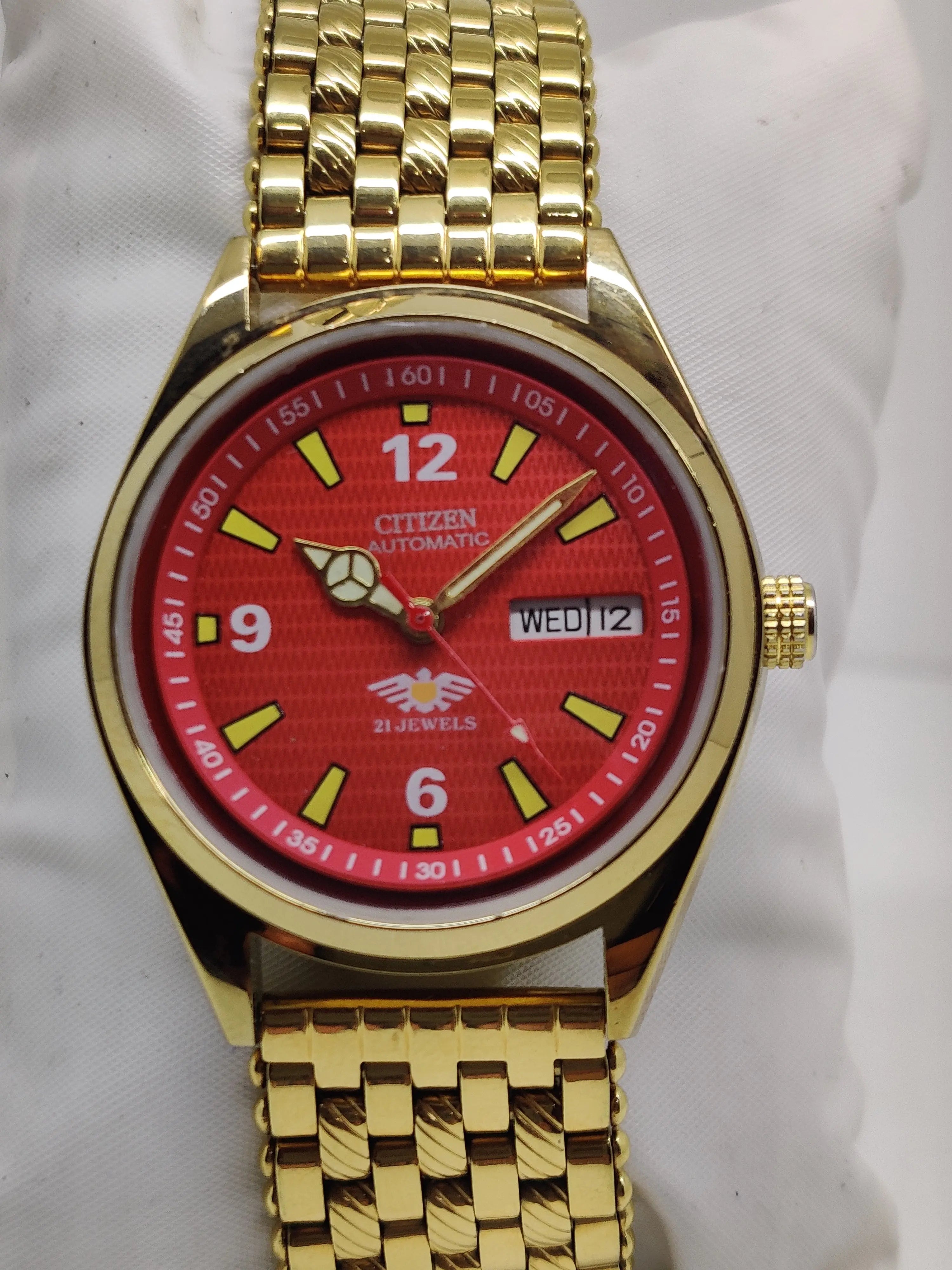 Citizen Automatic 8200 Movement stainless steel Japan Made 21 Jewels Men s Wrist Watch National Watches