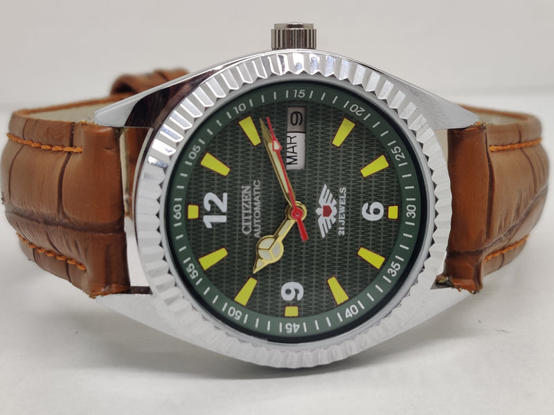 Citizen Automatic 8200 Movement stainless steel Japan Made 21 Jewels Men s Wrist Watch