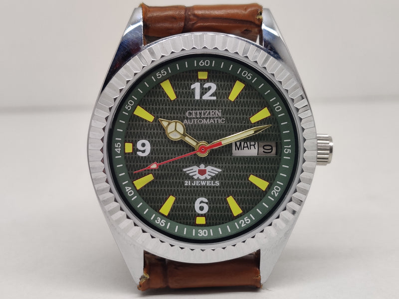 Citizen Automatic 8200 Movement stainless steel Japan Made 21 Jewels Men s Wrist Watch