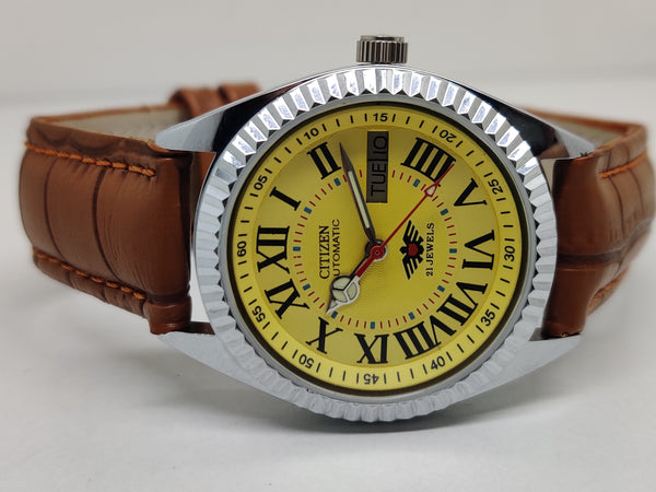 Citizen Automatic 8200 Movement stainless steel Japan Made 21 Jewels Men s Wrist Watch