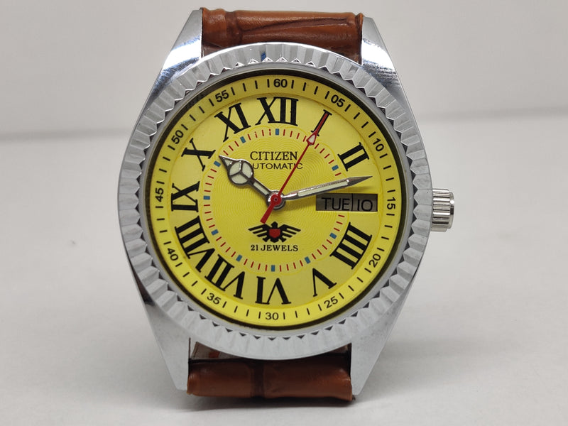 Citizen Automatic 8200 Movement stainless steel Japan Made 21 Jewels Men s Wrist Watch
