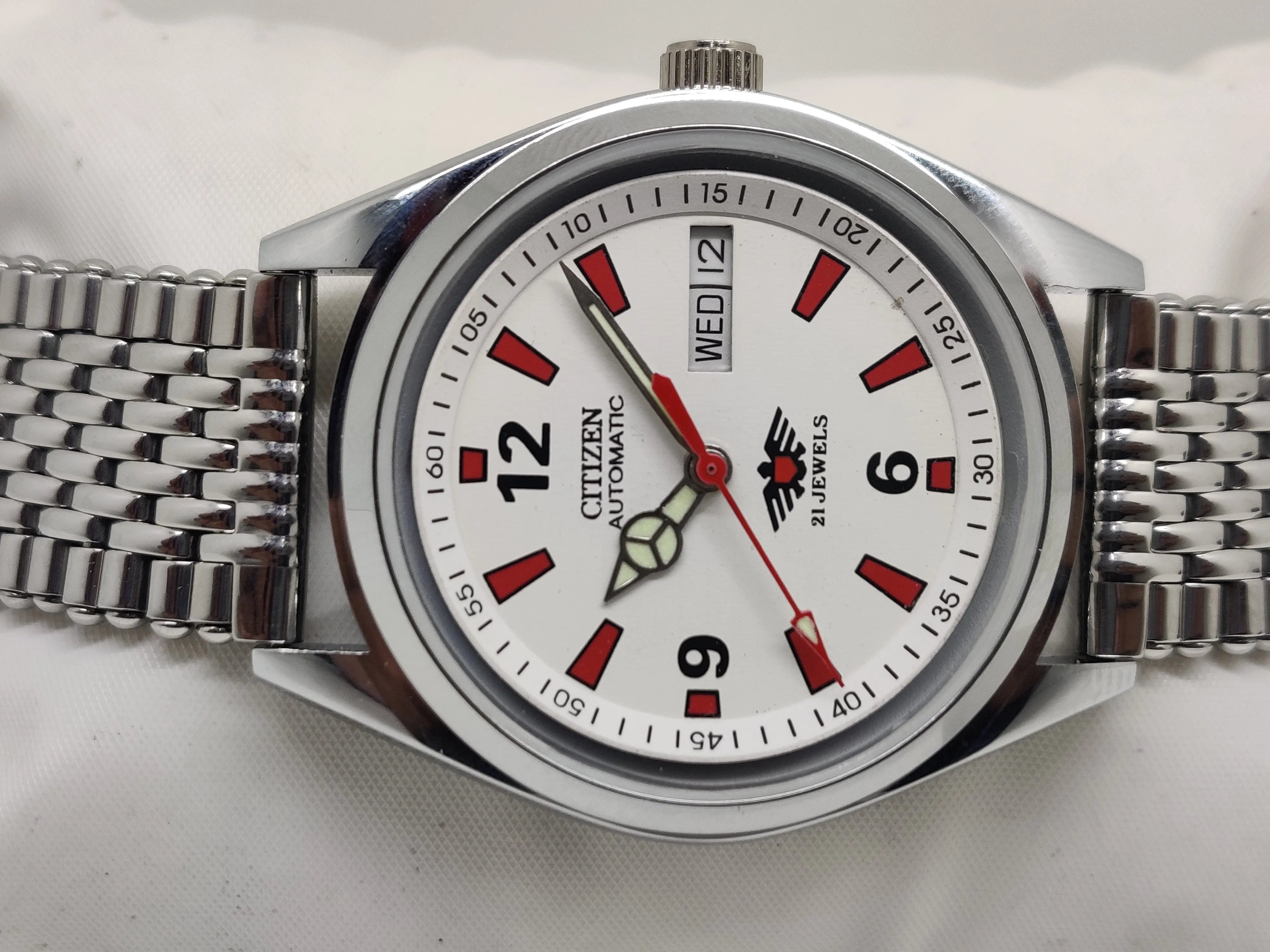 Citizen Automatic 8200 Movement stainless steel Japan Made 21 Jewels Men s Wrist Watch National Watches