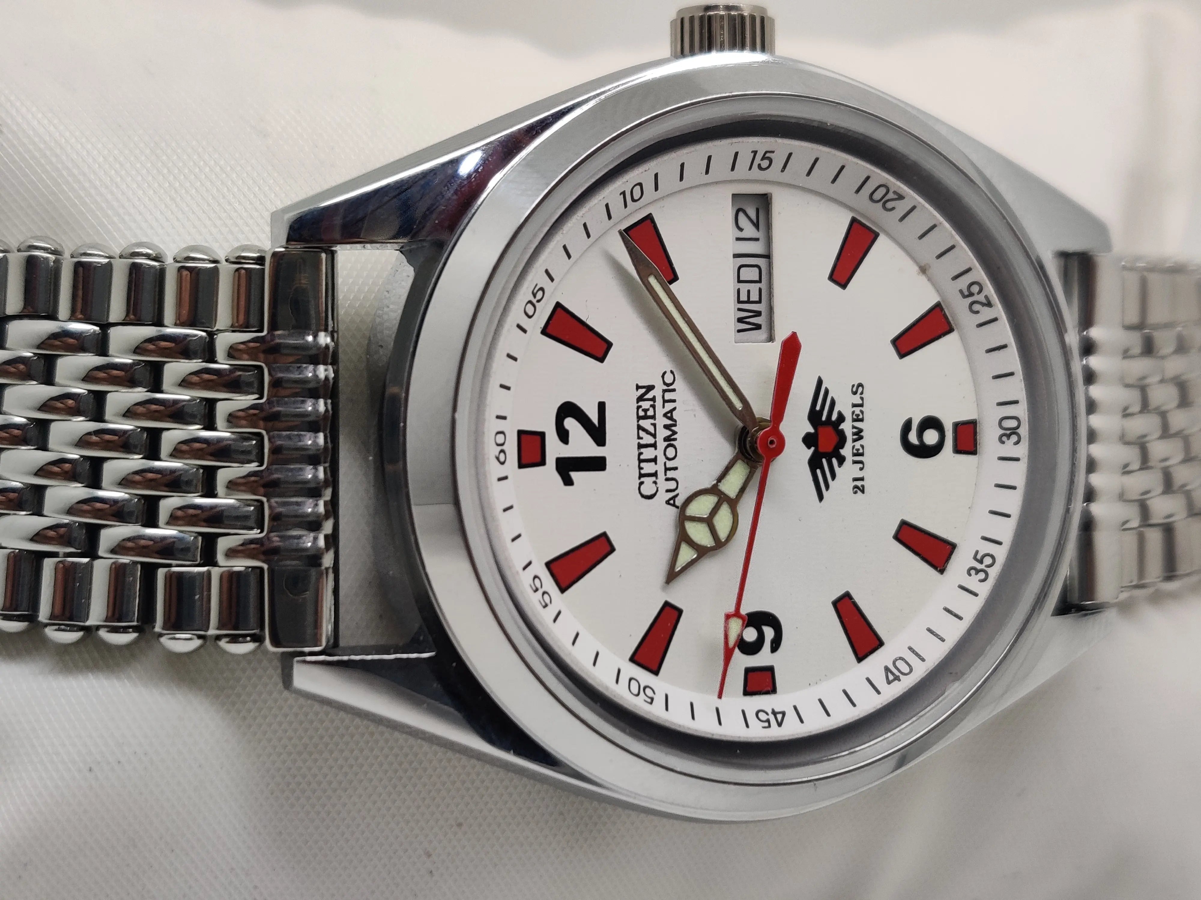 Citizen Automatic 8200 Movement stainless steel Japan Made 21 Jewels Men s Wrist Watch National Watches