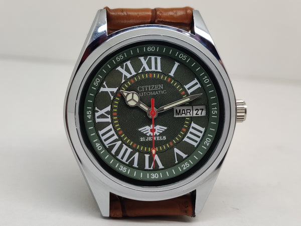 Citizen Automatic 8200 Movement stainless steel Japan Made 21 Jewels Men s Wrist Watch