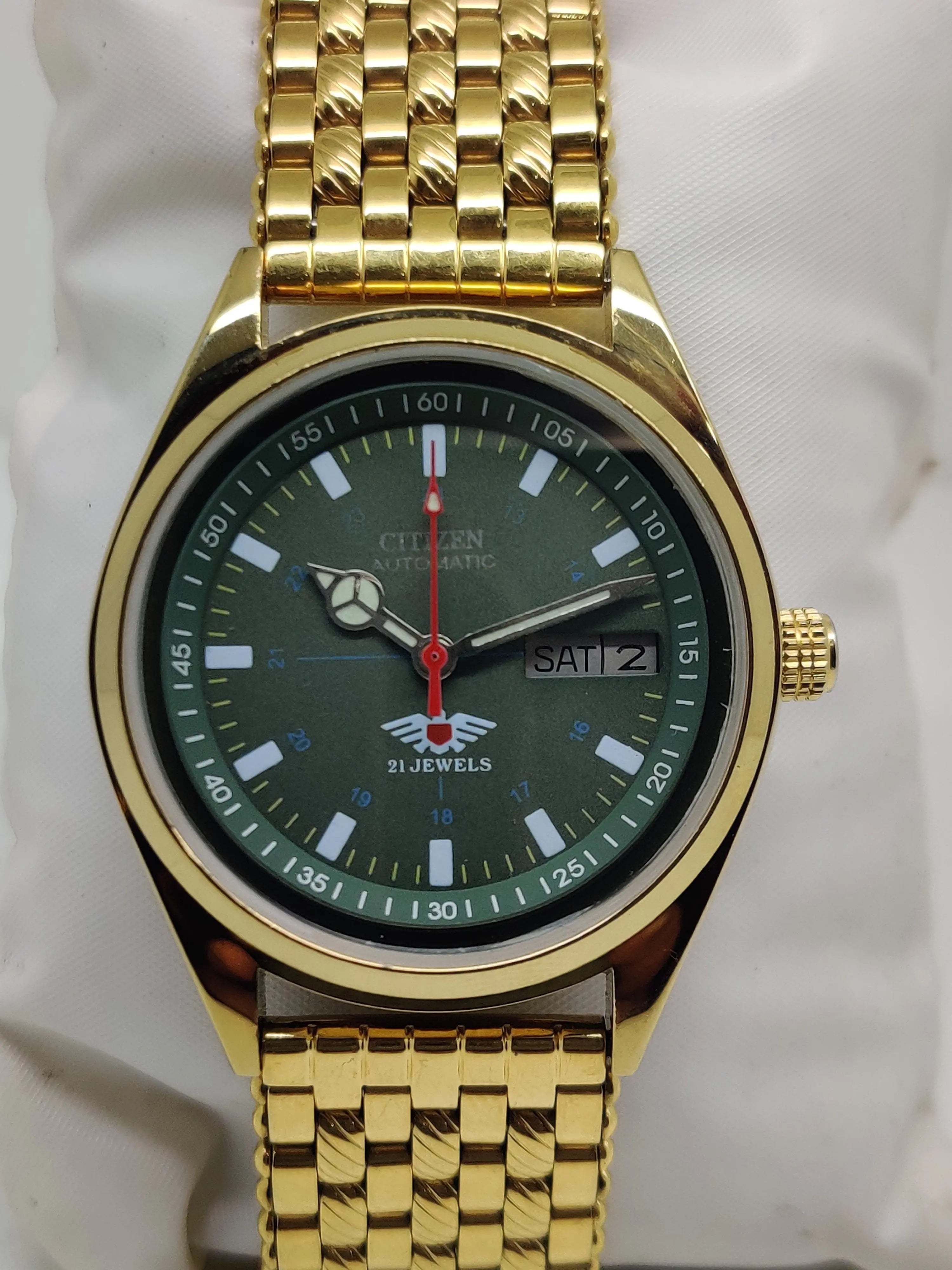 Citizen Automatic 8200 Movement stainless steel Japan Made 21 Jewels Men s Wrist Watch National Watches