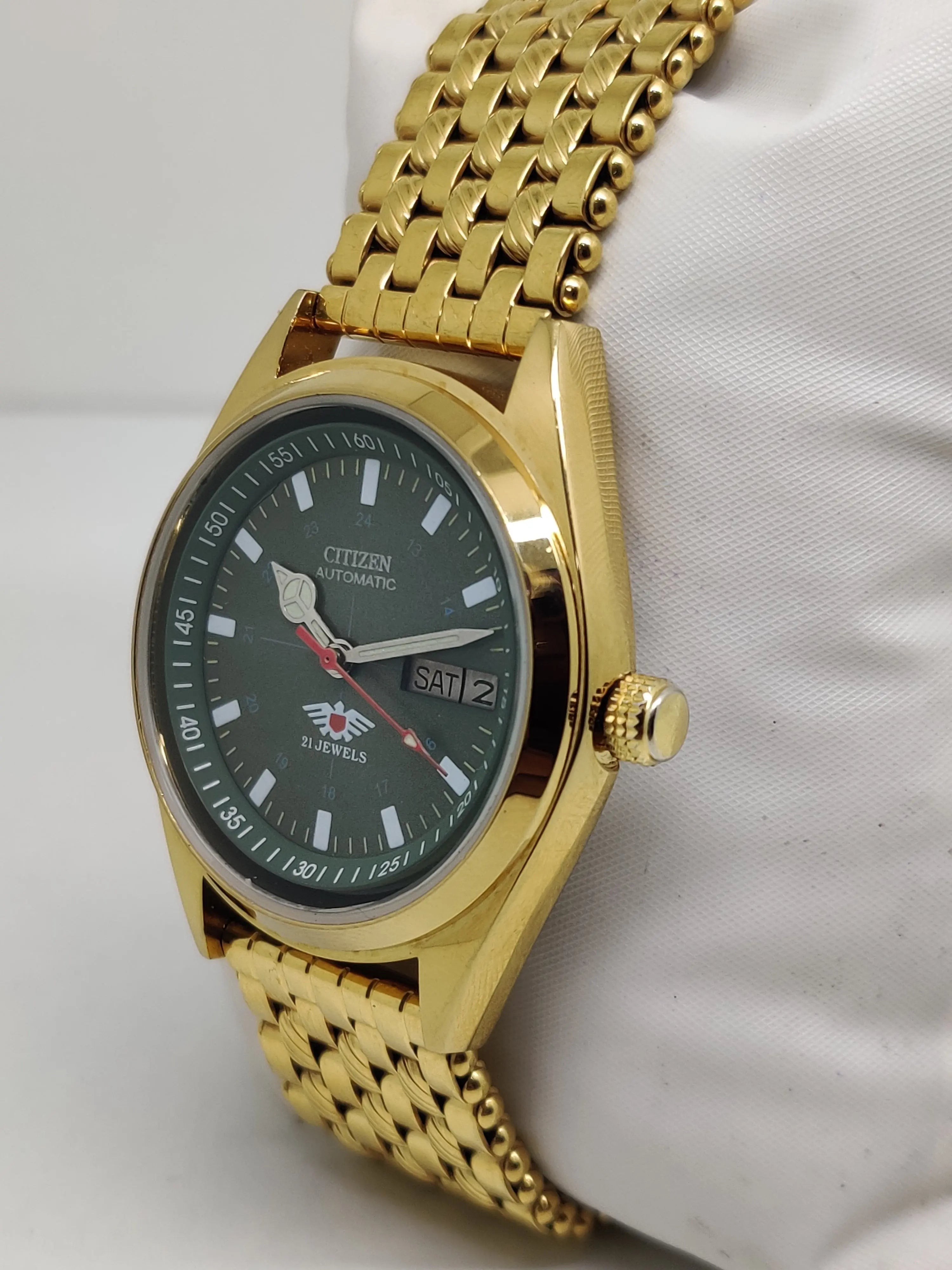 Citizen Automatic 8200 Movement stainless steel Japan Made 21 Jewels Men s Wrist Watch National Watches